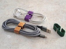 6 Pack 3D Printed Cable Organizer Clips | Desk Cord Management Holder picture