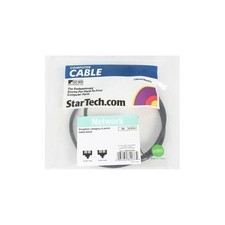 Startech N6PATCH3BK 3FT BLACK CAT6 ETHERNET CABLE SNAGLESS RJ45 UTP PATCH CABLE picture