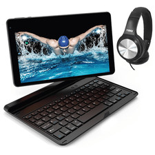 Naxa 2-in-1 10.1” Core Tablet,  BT Keyboard Black - Refurbished Grade Very Good picture