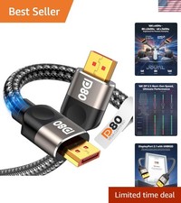 80Gbps DisplayPort Cable 2.1 [VESA Certified] DP80 HDR 6.6FT picture