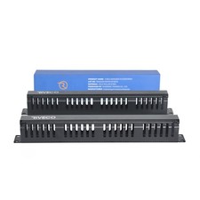 2 PCS Black 1U Cable Management Racks Server Cabinets 24 Slots 2.8 Inch picture