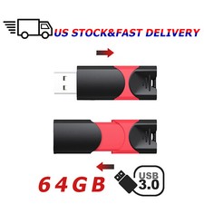 64GB USB 3.0 Flash Drive Memory Stick Retractable Thumb Pen Drive File Storage picture