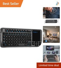 Versatile Bluetooth Mini Keyboard with 7-Color Backlit Touchpad for All Devices picture
