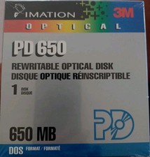 Imation 3M Optical PD 650 Rewritable Optical Disk. DOS Formatted NEW picture