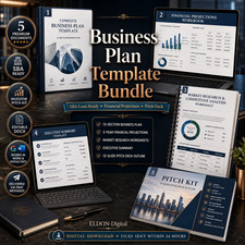 Business Plan Template Bundle SBA Loan Ready Financial Projections Pitch Deck picture
