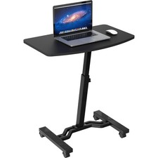 Mobile Height Adjustable Laptop Cart, Rolling Desk 28