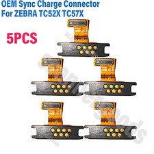 Lot of 5 OEM Zebra TC52X TC57X Sync Charge Connector with flex cable picture