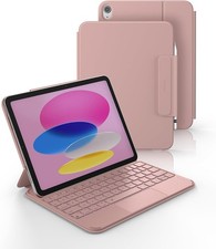 Dexnor for iPad (A16) 11th/10th Keyboard Magnetic Case, Trackpad, PRISTINE, Pink picture