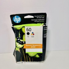HP 60 Black/Tri-Color Standard Yield Ink Cartridge, 2/Pack (N9H63FN#140) 2026 picture