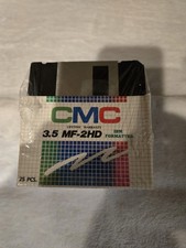 Vintage CMC 3.5 MF 2HD Micro Diskettes IBM Formatted Fkoppy Disks 25 Pack Sealed picture