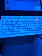White RGB LED Backlit Illuminated Gaming Computer Keyboard with Backlight picture