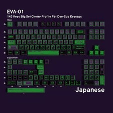 Jaycomia EVA-01 PBT Keycaps 142-Key Cherry Profile Dye-Sub Multi-Language MX picture