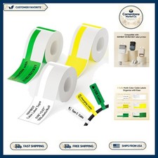 Versatile 3-Roll Self-Adhesive Cable Labels for Label Makers - 300 Total Labels picture