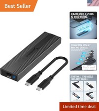 Tool-Free NVMe & SATA M.2 SSD Enclosure, 10Gbps USB 3.2 Type-C, Slim Metal De... picture