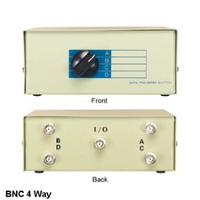 Kentek BNC 4Way Data Transfer Switch Box Female Port Coaxial BNC Display Monitor picture