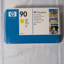 Genuine HP 90 C5065A Yellow 400ml DesignJet Ink Cartridge OEM New Old Stock picture
