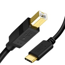 CableCreation USB B to C Printer Cable 6.6FT, Type B Black picture