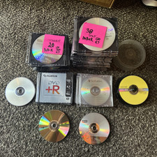 Lot of 100 DVD-/+R, DVD+RW BLANK DISCS Sony,Maxwell,Memorex,FUJI,Staples w/cases picture