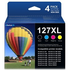 4 Pack 127XL 127 XL Ink Replacement For Epson WF-545 WF-845 WF-645 WF-7520 picture