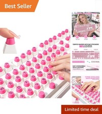 Stylish 128 Count Long Nail Keyboard Stickers - Perfect for Gaming & Office picture