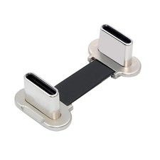chenyang 0.78Inch USB C Short Flat Cable, 2.0 Type C Dual 90 20MM, Silver picture