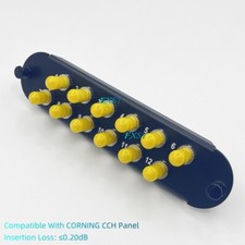 Fiber Optical Panel 12 ST SM Adapter Compatible CORNING CCH-01U CCH-CP12-19T picture