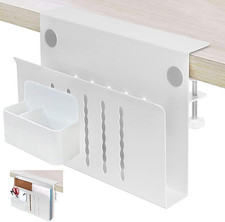 Desk Side Storage, Desk Laptop Holder with Magnetic Pen Holder, No Drill Desk picture