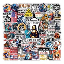 WESILY Pack 50 PCS Welder Stickers Cool Welding Waterproof Sticker picture