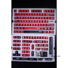 GUNDAM Zaku Keycap 140 Keys PBT OEM Profile for Mechanical KEYBOARD Gift Anime picture