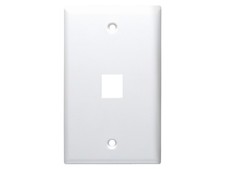 Monoprice Mid-Size Keystone Plate 1 Port, Ultra White, UL picture