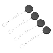 4PCS 3.3ft Retractable Cable Security Lock with Latch Wrench 150 g Black picture