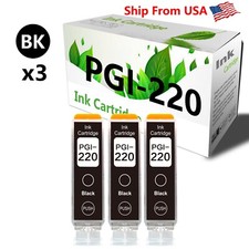 (3-Pack,Black) PGI 220 Ink Cartridge PGI-220 for PIXMA MP560 Printer picture