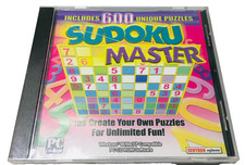 Sudoku Master CD For PC Has 600 Unique Puzzles Win 98/Me/XP Factory Sealed READ picture