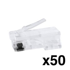 Construct Pro Quick Crimp RJ-45 Cat5e Connectors (Jar of 50, Clear) picture