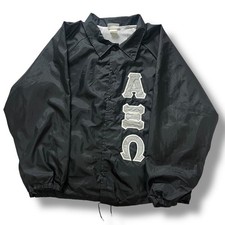Fraternity Nylon Coach Jacket College Vintage Greek Letters picture