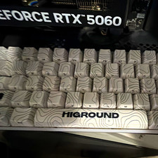 Higround Compact Mechanical Keyboard Topographic White/Gray + Logitech Mouse picture