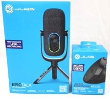 2-PC NEW NIB JLAB EPIC TALK USB MICROPHONE Performance Level Recording + MOUSE picture
