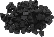 Iexcell 125 Pcs Black Silicone Ethernet Hub Port RJ45 Anti-Dust Cover Cap Protec picture