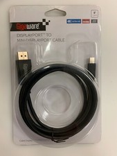 6-Foot DisplayPort Male In to Mini DisplayPort DP Male Out Cable 4K UHD 3D Black picture
