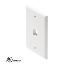 STEREN 1-Port Ivory Flush Mount Keystone Jack Wall Plate (310-201WH) picture