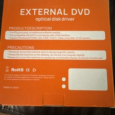 External USB DVD CD Drive Player/ Burner for Laptop PC Windows / Mac Plug & Play picture