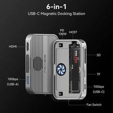 ACASIS 10Gbps M.2 NVME PCIe SSD Enclosure Docking Station For Iphone 6 in 1 picture