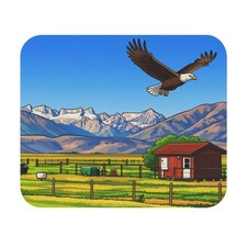 Bald Eagle Over Mountain Ranch Mouse Pad  picture