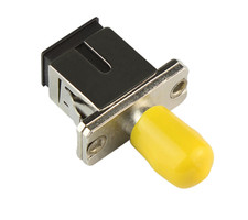 50 pcs SC-ST fiber optic coupler adapter SC to ST simplex SM conversion flange picture