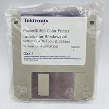 Tektronix Phaser 560 Color Printer Software 7 3.5” Floppy Discs 1997 New Sealed picture
