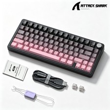 ATTACK SHARK X85 Wireless Mechanical Keyboard 75% ANSI  Hot‑swap PBT RGB Knob picture