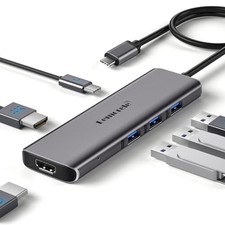LEMORELE SPECS LEMORELE USB C TO DUAL HDMI ADAPTER TC73 PLUS - GRAY picture