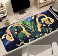 Mega Rayquaza Pokemon Playmat TCG Card Game Mat Gaming Mouse Pad Gift 24x14 in picture