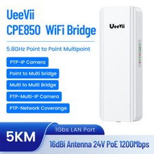 5KM Point-to-Point Wireless Bridge UeeVii 1200Mbps Starlink Network Extension picture