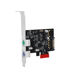 PCI Express 2 Ports PS2 PS/2 for PC Keyboard Mouse Adapter Expansion Card picture